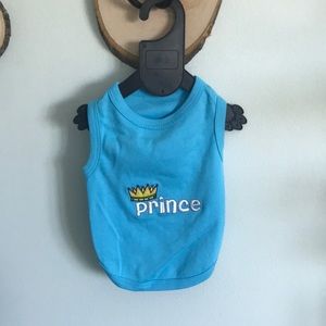 Parisian Pet embroidered Prince dog tank shirt